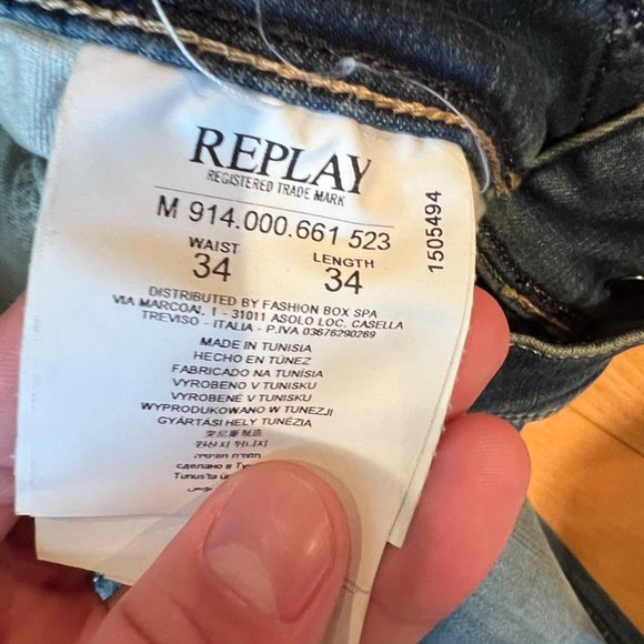 Replay ANBASS Jeans 34" Waist - Picture 5 of 5